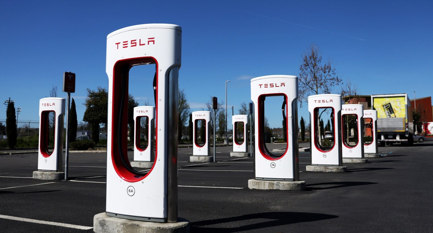tesla-super-chargers-in-parking-lot