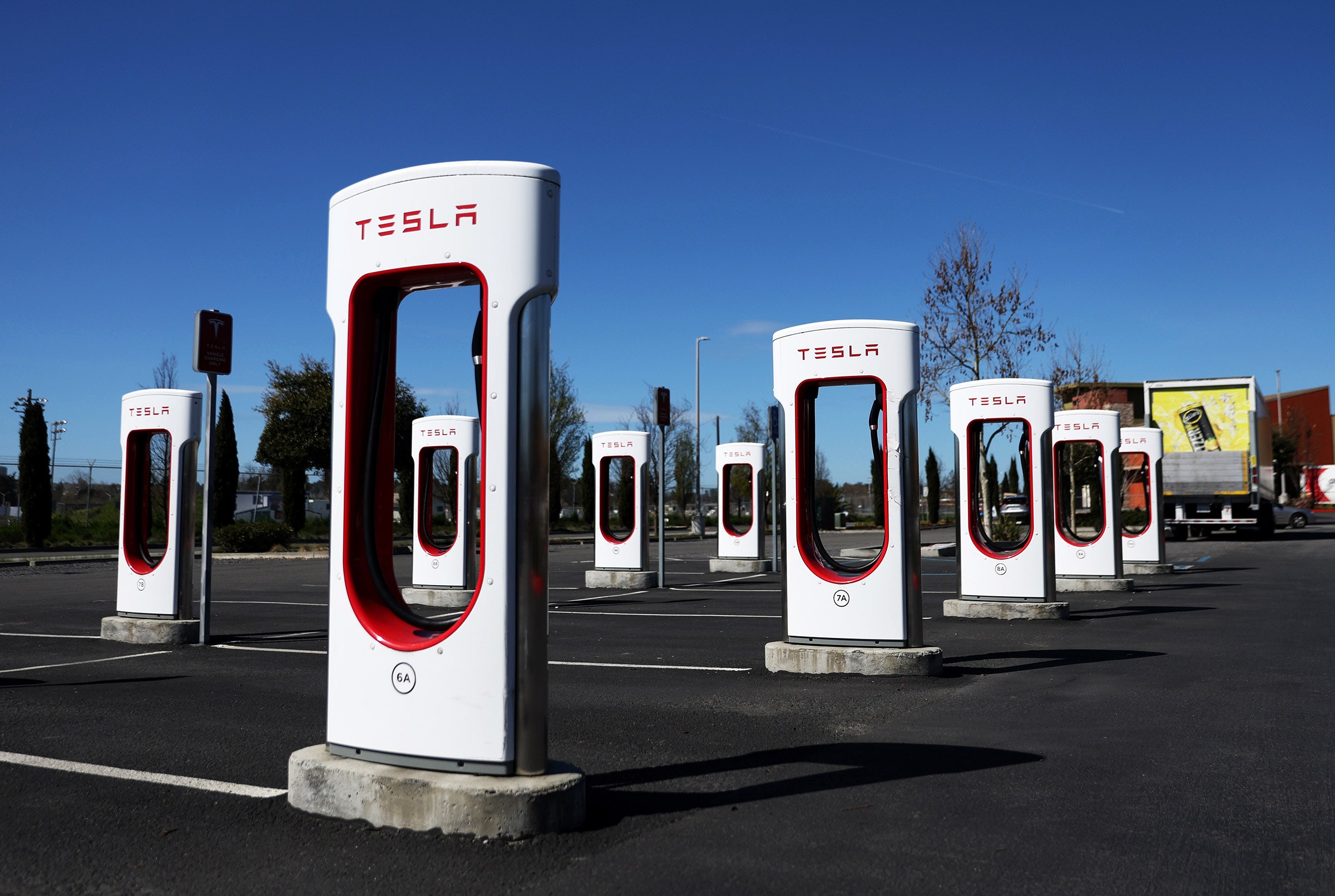 tesla-super-chargers-in-parking-lot